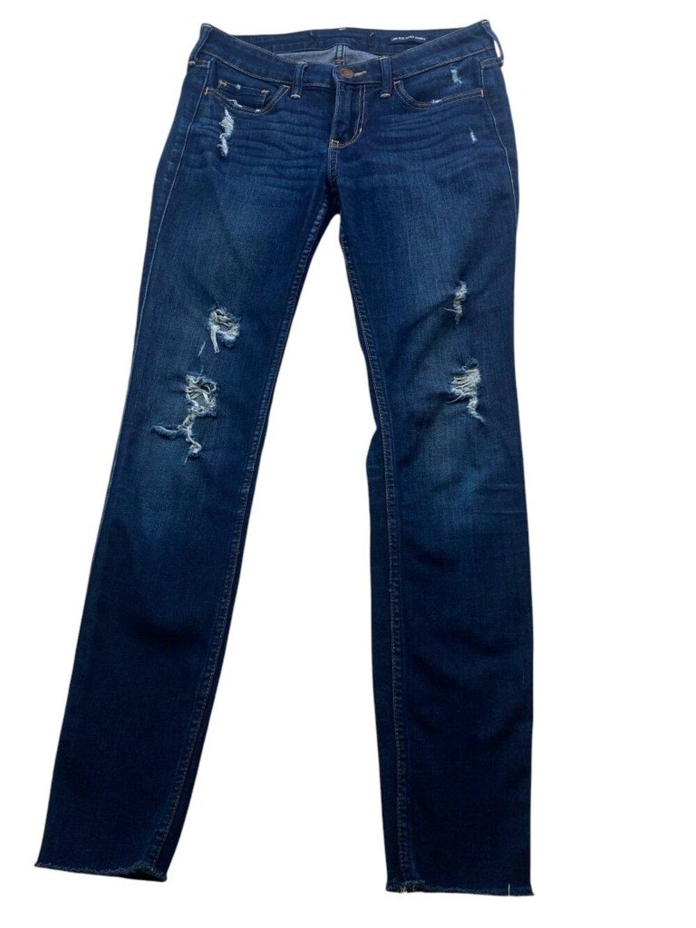 Hollister Jeans Low-Rise Super Skinny‎ Sz 24x27 Dark Wash Blue #72S